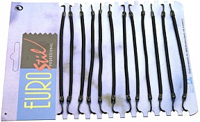 Резинки с крючками 12 шт. черные